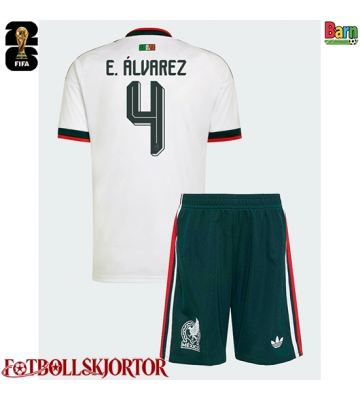 Mexiko Edson Alvarez #4 Borta Kläder Barn VM 2026 Kortärmad (+ Korta byxor)
